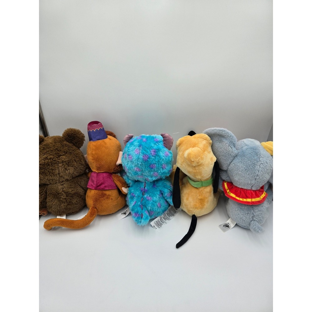 Disney Big Feet Plush Lot of 5 Sulley Abu Pluto Dumbo Bear Stuffed Animals - Picture 2 of 2